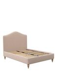 John Lewis Alice Upholstered Bed Frame, Double, Cotton Effect Pink