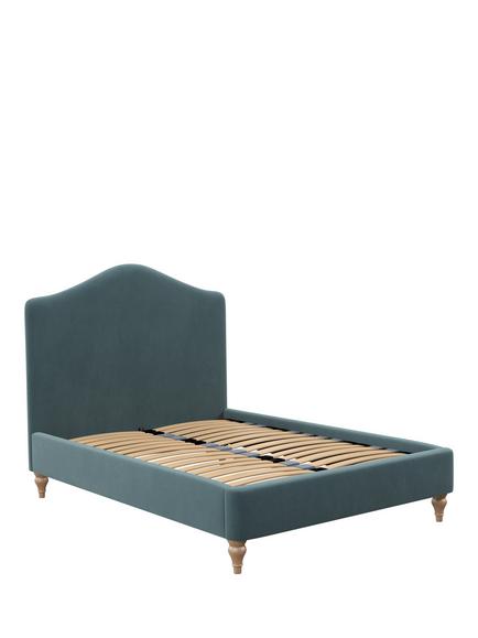 John Lewis Alice Upholstered Bed Frame, Double, Deep Velvet Petrol