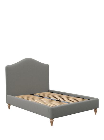 John Lewis Alice Upholstered Bed Frame, Double, Soft Twill Smoke