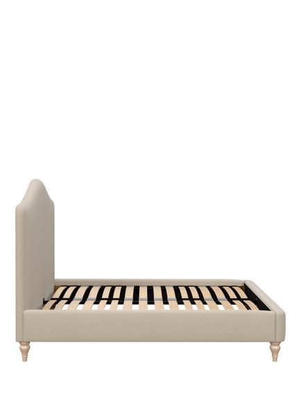 John Lewis Alice Upholstered Bed Frame, King Size - view 2, Brushed Tweed Beige