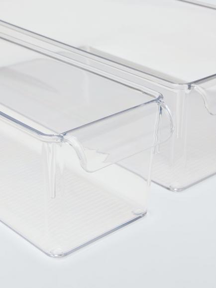 John Lewis Fridge Organiser,  Set of 2, Clear - view 2, Clear