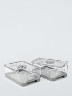 John Lewis Fridge Organiser, Set of 2 - view 2, Clear