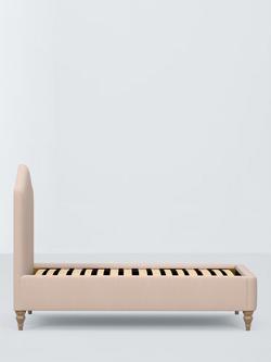 John Lewis Alice Upholstered Bed Frame, Single - view 2, Cotton Effect Pink