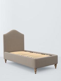 John Lewis Alice Upholstered Bed Frame, Single, Soft Touch Chenille Mole
