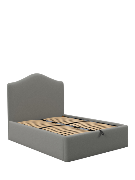 John Lewis Alice Ottoman Storage Upholstered Bed Frame, Super King Size, Soft Twill Smoke