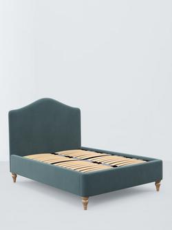 John Lewis Alice Raised Ottoman Storage Upholstered Bed Frame, Double, Deep Velvet Petrol