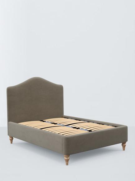 John Lewis Alice Raised Ottoman Storage Upholstered Bed Frame, Double, Matte Velvet Mink