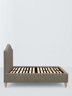 John Lewis Alice Raised Ottoman Storage Upholstered Bed Frame, Double - view 2, Matte Velvet Mink