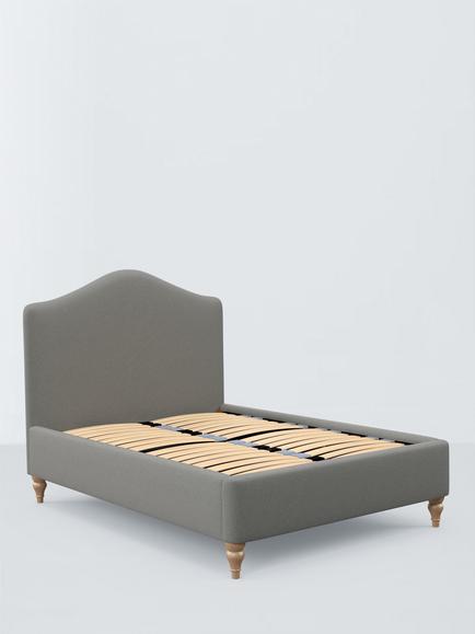 John Lewis Alice Raised Ottoman Storage Upholstered Bed Frame, Double, Soft Twill Smoke