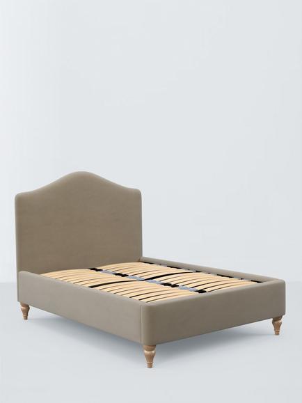 John Lewis Alice Raised Ottoman Storage Upholstered Bed Frame, King Size, Brushed Tweed Beige
