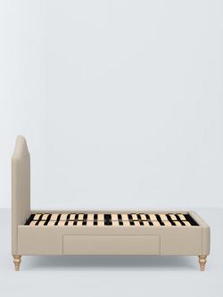 John Lewis Alice 2 Drawer Upholstered Bed Frame, Double - view 2, Brushed Tweed Beige