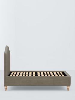 John Lewis Alice 2 Drawer Upholstered Bed Frame, King Size - view 2, Matte Velvet Mink