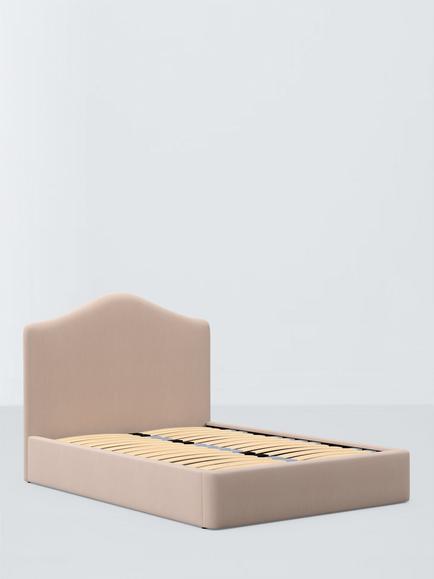 John Lewis Alice Drawer End Upholstered Bed Frame, King Size, Cotton Effect Pink