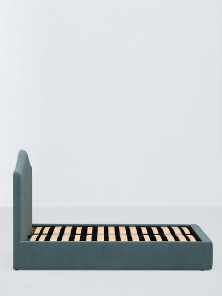 John Lewis Alice Drawer End Upholstered Bed Frame, Super King Size - view 2, Deep Velvet Petrol