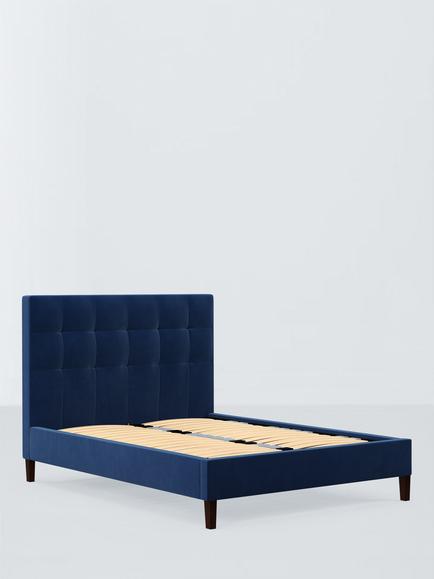 John Lewis Ingrid Upholstered Bed Frame, King Size, Deep Velvet Royal Blue