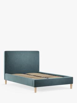 John Lewis Emily Upholstered Bed Frame, Small Double, Deep Velvet Petrol