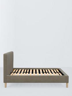 John Lewis Emily Upholstered Bed Frame, Double - view 2, Matte Velvet Mink