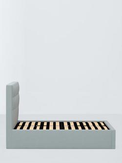 John Lewis Ingrid Ottoman Storage Upholstered Bed Frame, King Size - view 2, Soft Touch Chenille Duck Egg