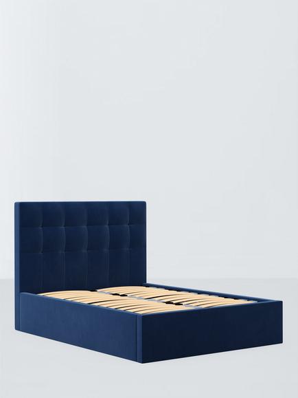John Lewis Ingrid Ottoman Storage Upholstered Bed Frame, Double, Royal Blue