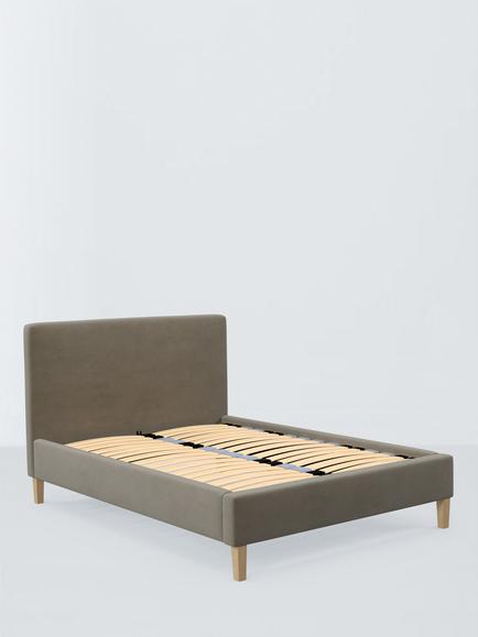 John Lewis Emily Upholstered Bed Frame, King Size, Matte Velvet Mink