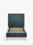 John Lewis Emily Upholstered Bed Frame, Single, Deep Velvet Petrol