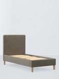 John Lewis Emily Upholstered Bed Frame, Single, Matte Velvet Mink