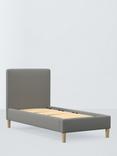 John Lewis Emily Upholstered Bed Frame, Single, Soft Twill Smoke