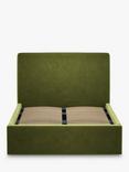 John Lewis Emily Ottoman Storage Upholstered Bed Frame, Double, Deep Velvet Olive
