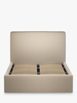 John Lewis Emily Ottoman Storage Upholstered Bed Frame, King Size - view 2, Brushed Tweed Beige