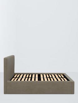 John Lewis Emily Ottoman Storage Upholstered Bed Frame, King Size - view 2, Matte Velvet Mink