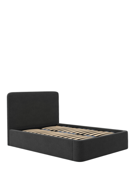 John Lewis Marilyn Ottoman Storage Upholstered Bed Frame, Double, Brushed Tweed Charcoal