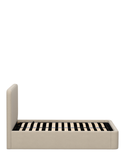 John Lewis Marilyn Ottoman Storage Upholstered Bed Frame, King Size - view 2, Brushed Tweed Beige