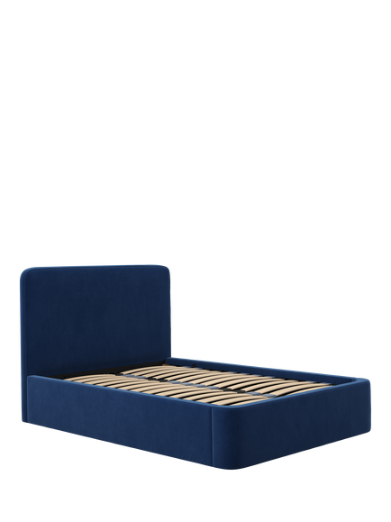John Lewis Marilyn Ottoman Storage Upholstered Bed Frame, King Size, Deep Velvet Royal Blue