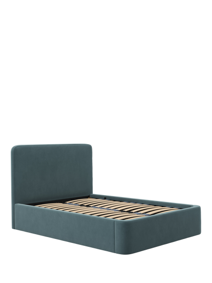 John Lewis Marilyn Ottoman Storage Upholstered Bed Frame, Super King Size, Deep Velvet Petrol