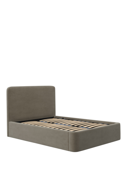John Lewis Marilyn Ottoman Storage Upholstered Bed Frame, Super King Size, Matte Velvet Mink