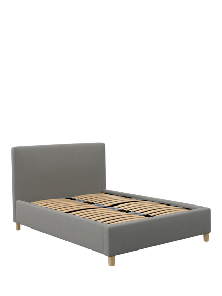 John Lewis Emily Raised Ottoman Storage Bed Frame, Super King Size, Soft Twill Smoke