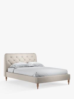 John Lewis Beatrix Upholstered Bed Frame, Super King Size - view 2, Cotton Effect Beige