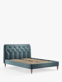 John Lewis Beatrix Upholstered Bed Frame, Super King Size, Deep Velvet Petrol