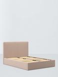 John Lewis Emily Drawer End Upholstered Bed Frame, Double, Cotton Effect Pink