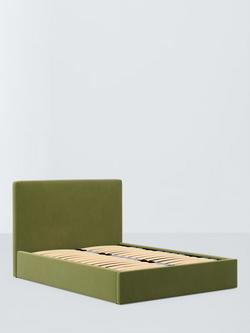 John Lewis Emily Drawer End Upholstered Bed Frame, King Size, Deep Velvet Olive