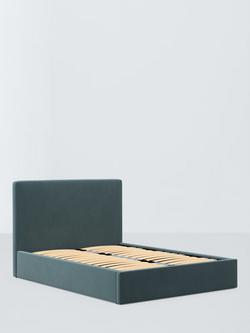 John Lewis Emily Drawer End Upholstered Bed Frame, Super King Size, Deep Velvet Petrol