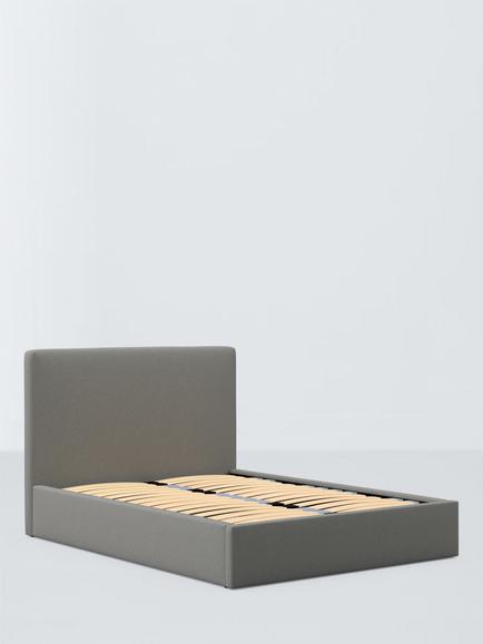 John Lewis Emily Drawer End Upholstered Bed Frame, Super King Size, Soft Twill Smoke