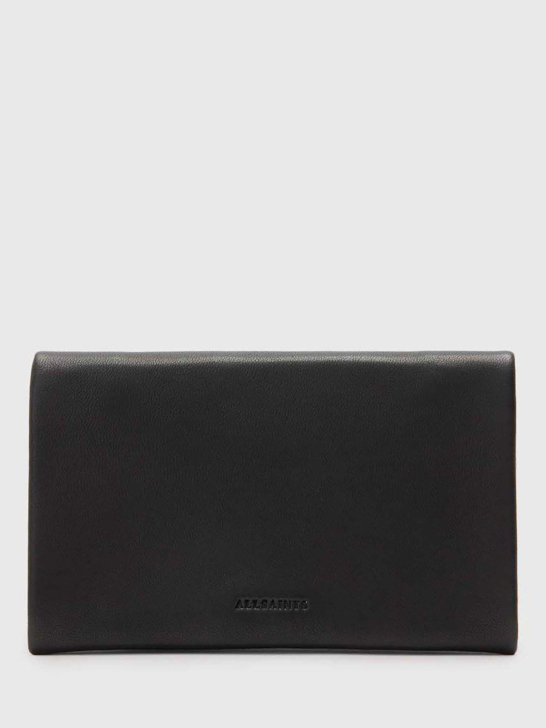 Product image 1 of 5, which shows AllSaints Harluna Leather Wallet, Black