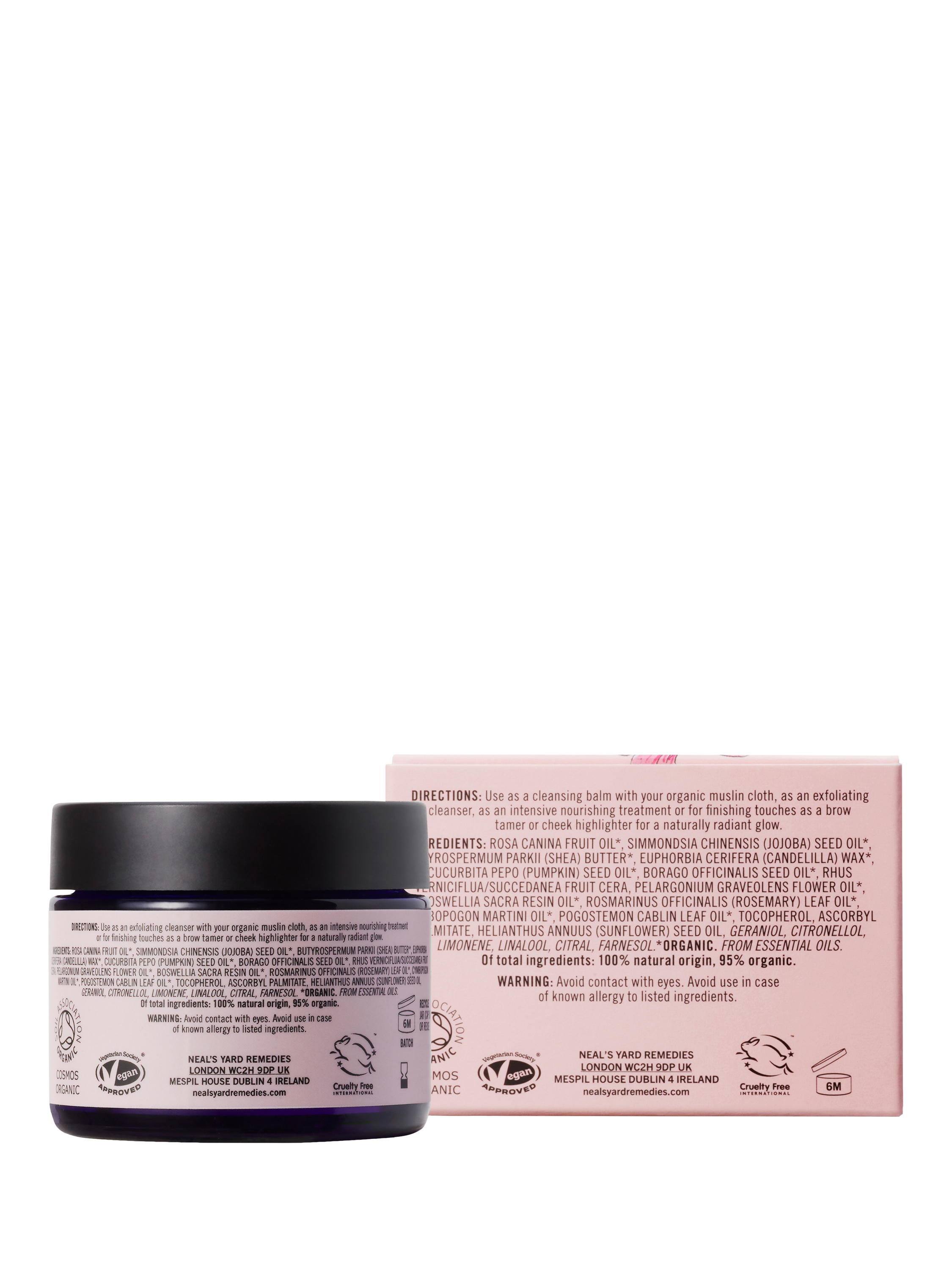 Product image 4 of 5, which shows Neal's Yard Remedies Wild Rose Beauty Balm Vegan, 50g