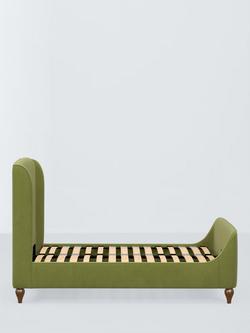 John Lewis Cocoon Upholstered Bed Frame, Double - view 2, Deep Velvet Olive