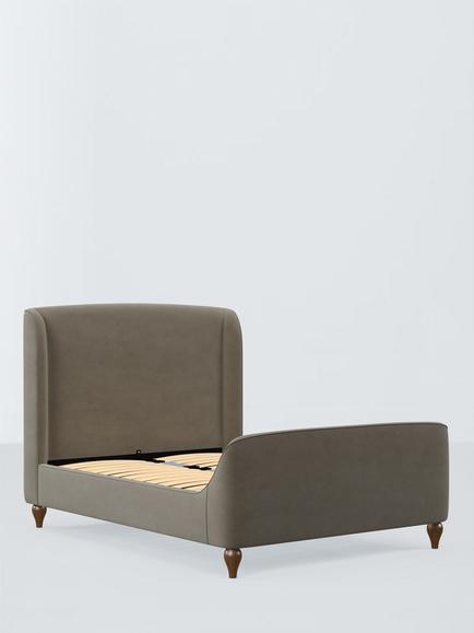 John Lewis Cocoon Upholstered Bed Frame, Double, Matte Velvet Mink