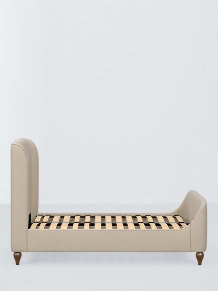John Lewis Cocoon Upholstered Bed Frame, King Size - view 2, Brushed Tweed Beige