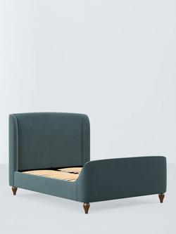 John Lewis Cocoon Upholstered Bed Frame, King Size, Deep Velvet Petrol