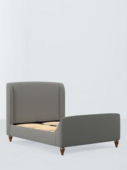 John Lewis Cocoon Upholstered Bed Frame, King Size, Soft Twill Smoke