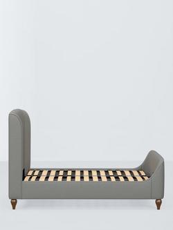 John Lewis Cocoon Upholstered Bed Frame, King Size - view 2, Soft Twill Smoke